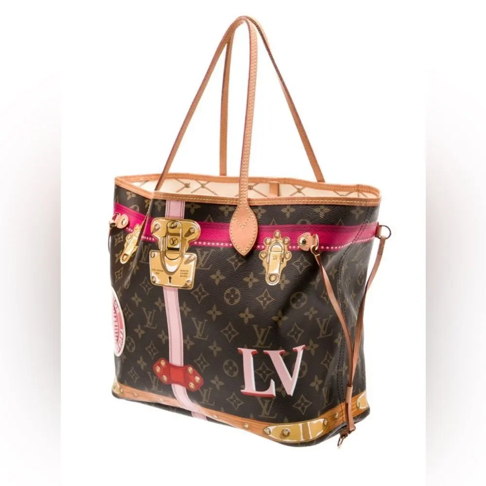 AUTHENTIC *Louis Vuitton* Ltd Edition Neverfull Trunks & Bags Tote MM